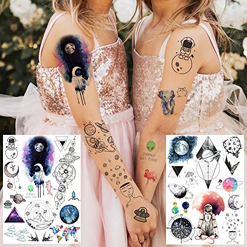 6 Sheets FANRUI Cute Small Temporary Tattoos For Kids Men Women Watercolor Sp...