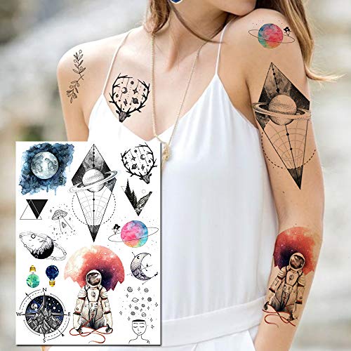 6 Sheets FANRUI Cute Small Temporary Tattoos For Kids Men Women Watercolor Sp...