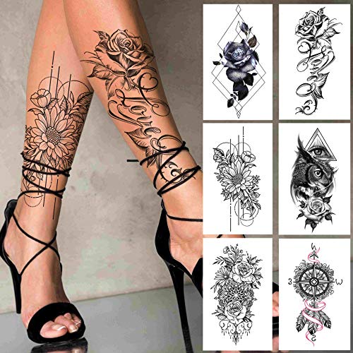 FANRUI 24 Sheets Cool Super Large Full Arm Temporary Tattoo Sleeve For Men wi...