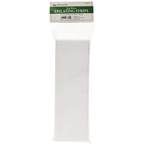 FantaSea Non Woven Facial and Body Wax 100 Strips, 50 small 50 large