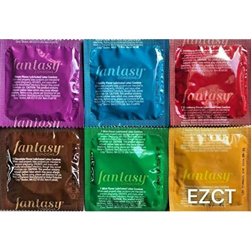 Fantasy Flavored Condoms Pack 72 Condoms : Variety of Flavors Such As Vanilla...
