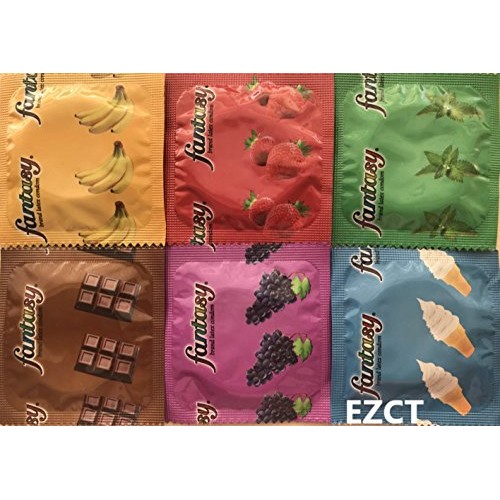 Fantasy Flavored Condoms Pack 72 Condoms : Variety of Flavors Such As Vanilla...