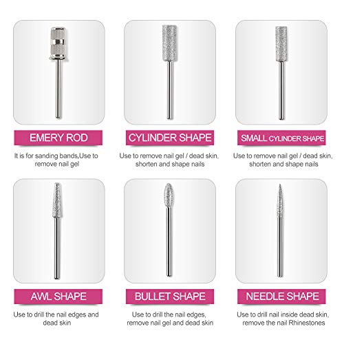 Fantexy Professional Portable Electric Nail Drill,Acrylic Nail Kit, Gel Remov...