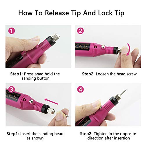 Fantexy Professional Portable Electric Nail Drill,Acrylic Nail Kit, Gel Remov...