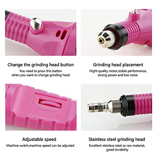 Fantexy Professional Portable Electric Nail Drill,Acrylic Nail Kit, Gel Remov...