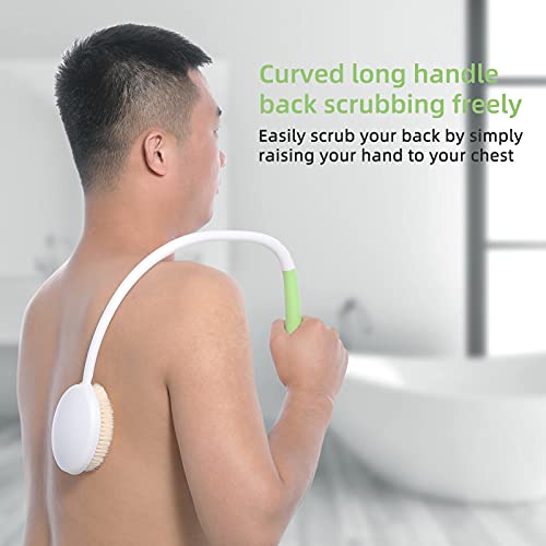 Fanwer Back Bath Brush With U-Shaped Long Handle, 27.5” Shower Body Brush Wit...