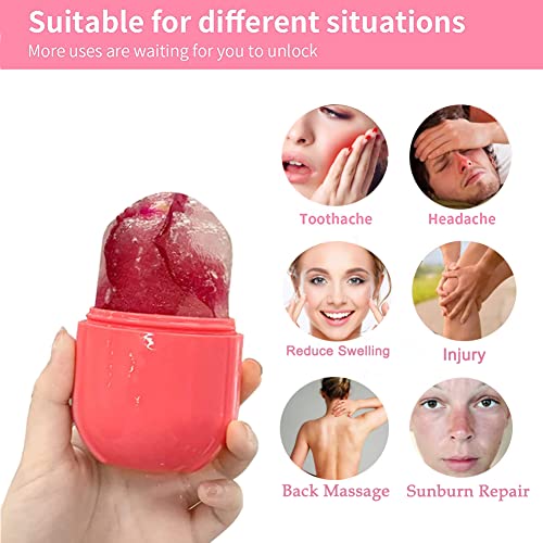 Ice Face Roller Beauty Ice Facial Roller Ice Mold for Face Skin Care Ice Roll...