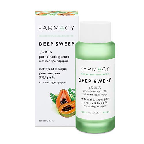 Farmacy Deep Sweep 2% BHA Toner for Face - Pore Cleaner and Facial Exfoliator...