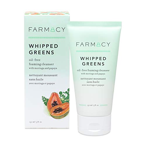 Farmacy Whipped Greens Face Wash - Oil Free Foaming Facial Cleanser for Combi...