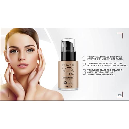 FARMASi Full Coverage Foundation Makeup, 30 mL Liquid Cream, Lightweight Long...