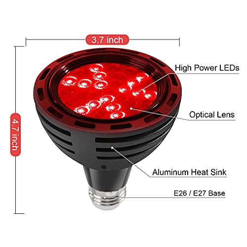 Red Light Therapy Lamp, FARRIDE 36W Infrared Light Therapy Device with Adjust...