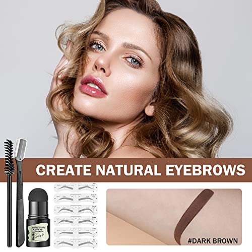 Eyebrow Stamp Kit, One Step Eyebrow Stencil Kit Perfect Eyebrow Definer with ...
