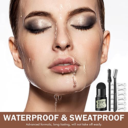 Eyebrow Stamp Kit, One Step Eyebrow Stencil Kit Perfect Eyebrow Definer with ...
