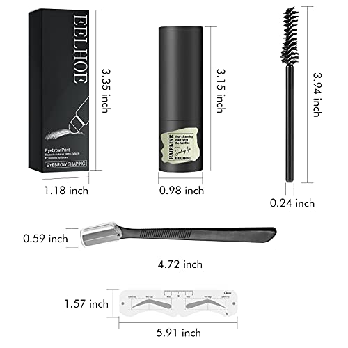 Eyebrow Stamp Kit, One Step Eyebrow Stencil Kit Perfect Eyebrow Definer with ...