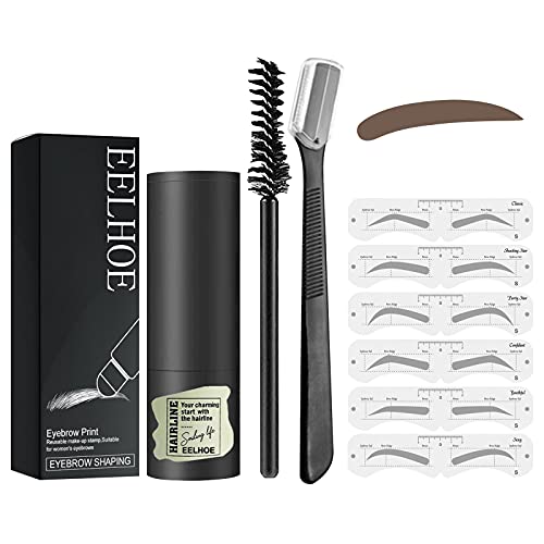 Eyebrow Stamp Kit, One Step Eyebrow Stencil Kit Perfect Eyebrow Definer with ...