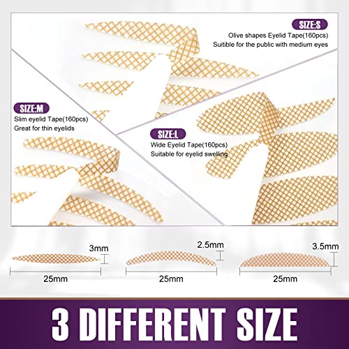Eyelid Tape, Breathable Self-Adhesive Double Eyelid Stickers Invisible Waterp...