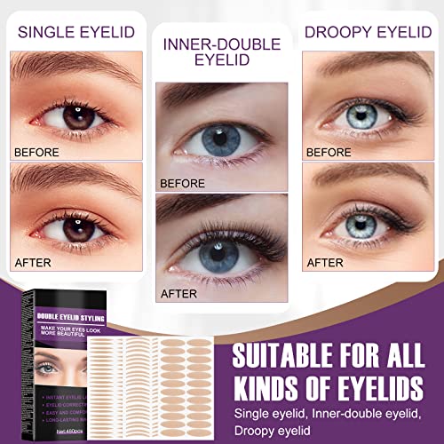 Eyelid Tape, Breathable Self-Adhesive Double Eyelid Stickers Invisible Waterp...
