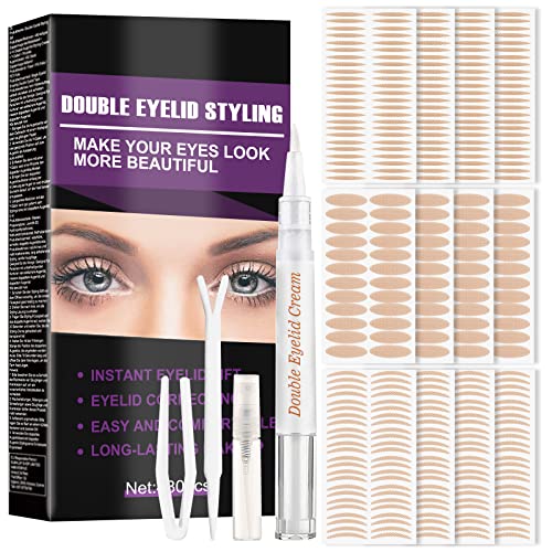 Eyelid Tape, Breathable Self-Adhesive Double Eyelid Stickers Invisible Waterp...