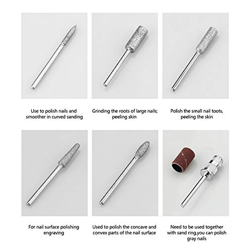 Electric Nail Drill Manicure & Pedicure Care Set，Mini Nail Kit System for Bu...