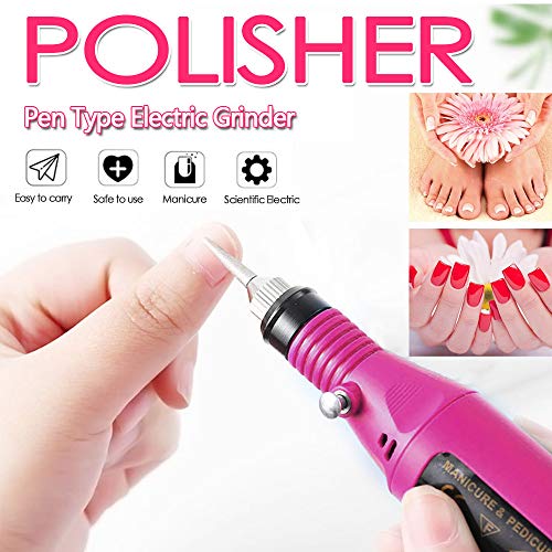 Electric Nail Drill Manicure & Pedicure Care Set，Mini Nail Kit System for Bu...