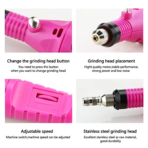 FATUXZ Portable Electric Nail Drill, Professional Nail Drills for Acrylic Nai...