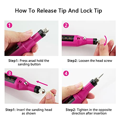 FATUXZ Portable Electric Nail Drill, Professional Nail Drills for Acrylic Nai...