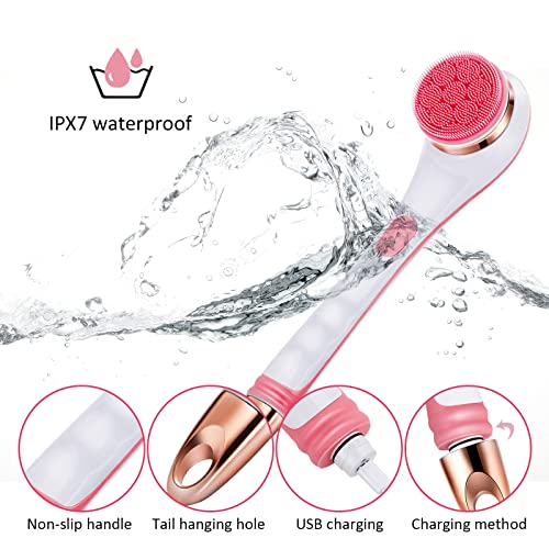 Electric Shower Brush Body Scrubber Back Brush Long Handle for Shower Recharg...