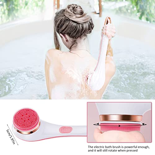 Electric Shower Brush Body Scrubber Back Brush Long Handle for Shower Recharg...