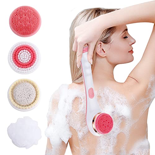 Electric Shower Brush Body Scrubber Back Brush Long Handle for Shower Recharg...