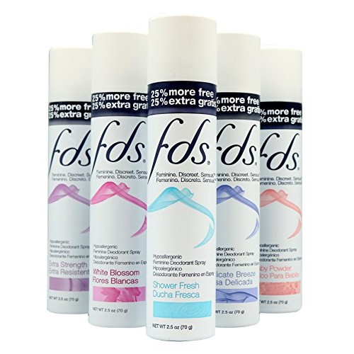 FDS Hypo-Allergenic Feminine Deodorant Spray,Baby Powder, 2oz + 25% BONUS (6-...
