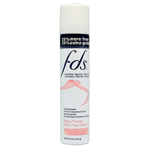 FDS Hypo-Allergenic Feminine Deodorant Spray,Baby Powder, 2oz + 25% BONUS (6-...