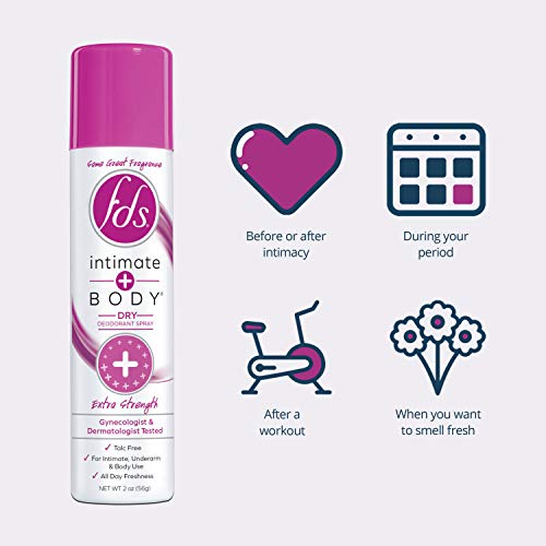 FDS Intimate Deodorant Spray All Day Freshness, Extra Strength Bottle 1 Count...