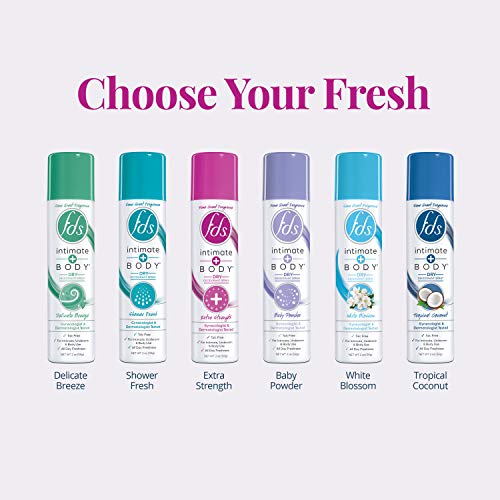 FDS Intimate Deodorant Spray All Day Freshness, Extra Strength Bottle 1 Count...