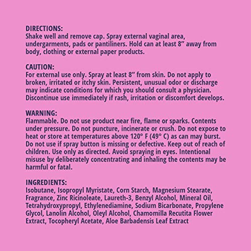 FDS Intimate Deodorant Spray All Day Freshness, Extra Strength Bottle 1 Count...