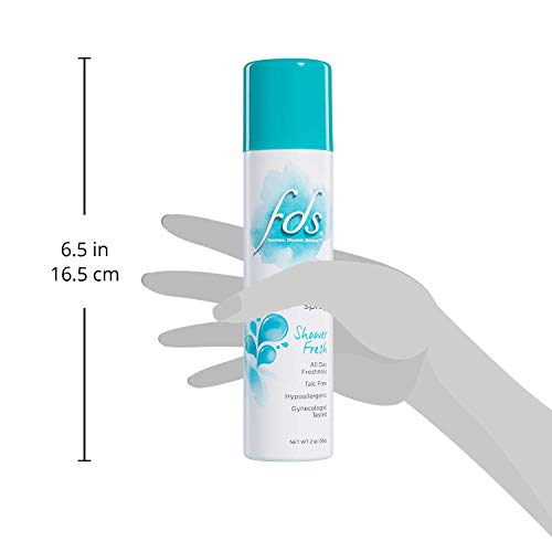 FDS Intimate Deodorant Spray All Day Freshness, Shower Fresh - 2 oz Bottle