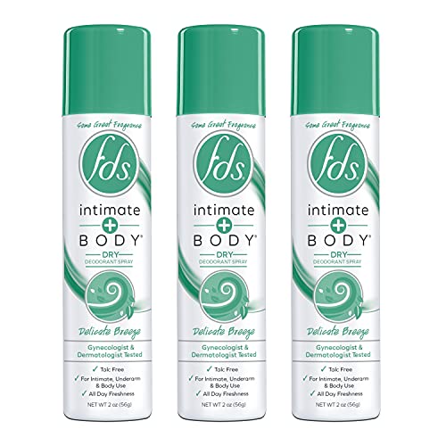 FDS Intimate Deodorant Spray, Delicate Breeze, 2 Ounce (Pack of 3)