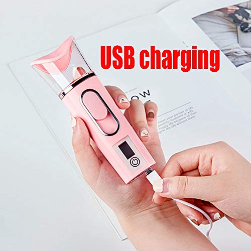 FDSF LCD Display 2In1Mini Facial Steamer Skin Test USB Sprayer Deep Hydrating...