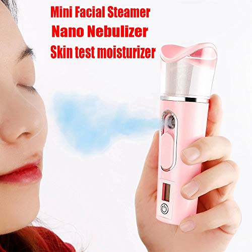 FDSF LCD Display 2In1Mini Facial Steamer Skin Test USB Sprayer Deep Hydrating...