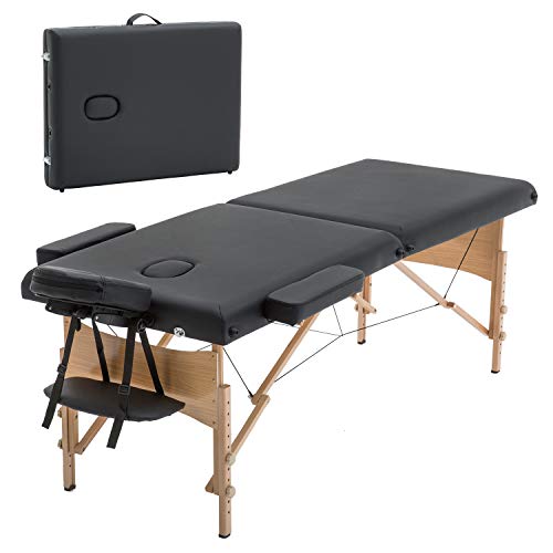 Massage Table,2 Fold Massage Bed 73 Inch Long 28 Inch Wide,Lash Bed Portable ...