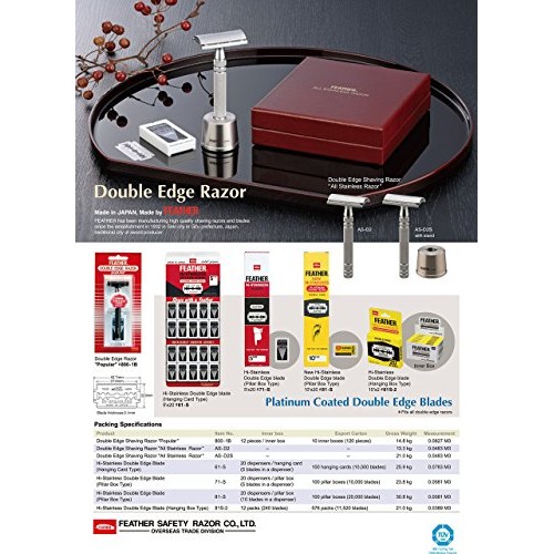 Feather Double Edge Safety Razor Blades 50 Count