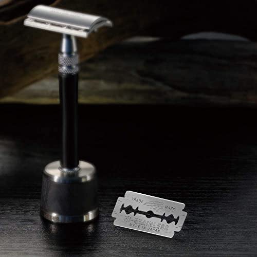 Feather Double Edge Safety Razor Blades - (50 Count) - Platinum Coated Hi-Sta...