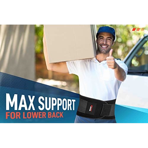 FEATOL Back Brace for Lower Back Pain, Back Support Belt for Women & Men, Bre...
