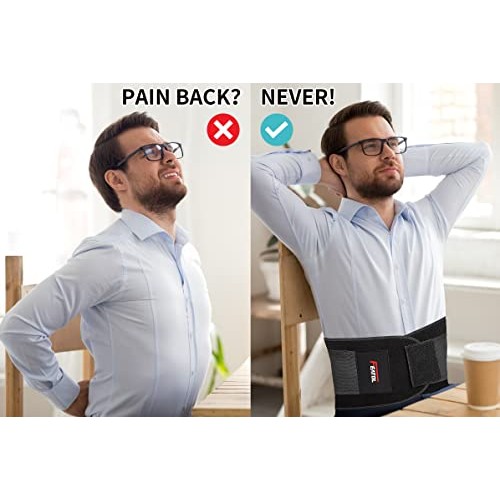 FEATOL Back Brace for Lower Back Pain, Back Support Belt for Women & Men, Bre...