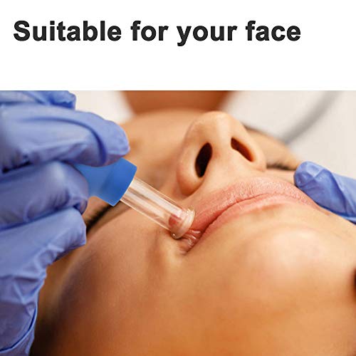 4 Pieces Glass Facial Cupping Set-Silicone Vacuum Suction Massage Cups Anti C...