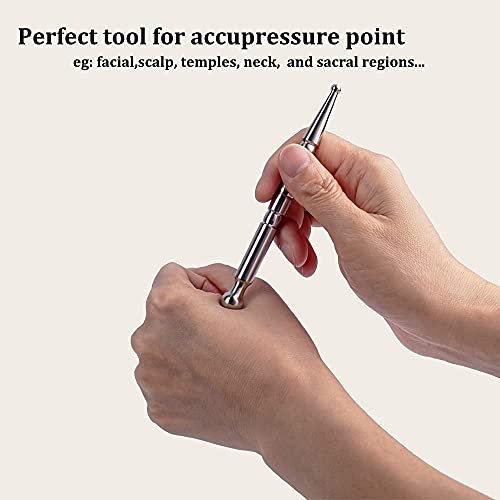 FeelFree Sport Manual Acupuncture Massage Pen - Stainless Steel Facial Reflex...