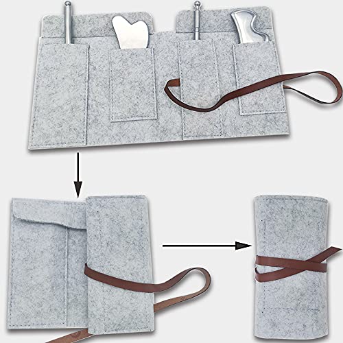 Stainless Steel Facial Gua Sha and Acupuncture Pen Set, Guasha Scraping Massa...