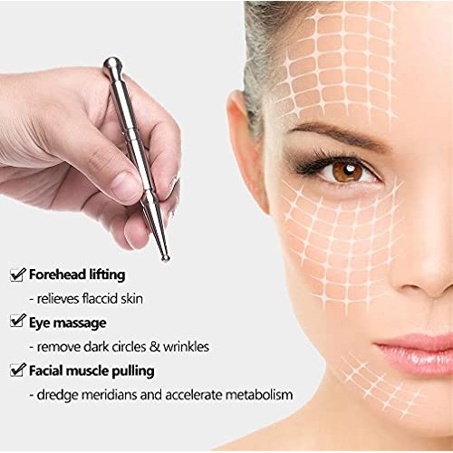 Stainless Steel Facial Gua Sha and Acupuncture Pen Set, Guasha Scraping Massa...