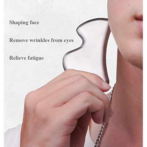 Stainless Steel Facial Gua Sha and Acupuncture Pen Set, Guasha Scraping Massa...