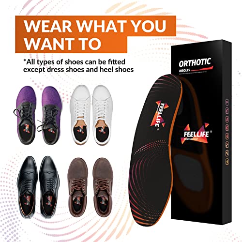 FeelLife Plantar Fasciitis Relief Shoe Inserts, Arch Support Insoles, Running...