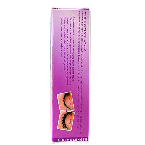 FEG Pro Advanced Specially Formulated Extra Strength Natural Eyelash Enhancer...